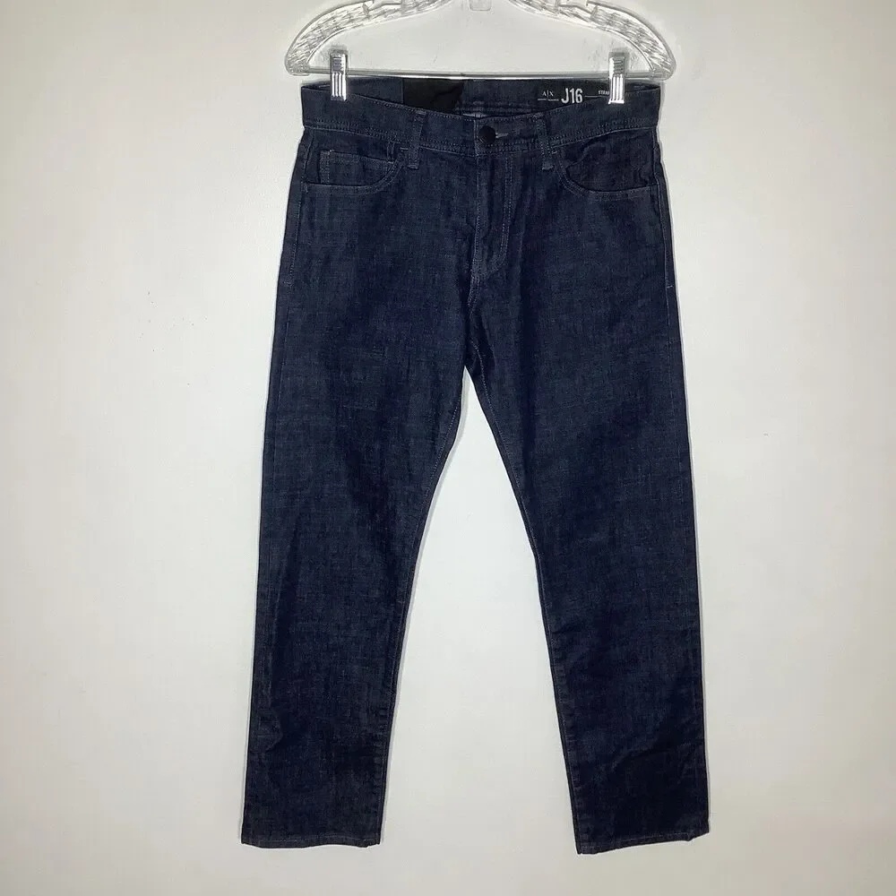 Armani Exchange‎ AX Mens J16 Straight Jeans Size 30 x 28.5 NWT